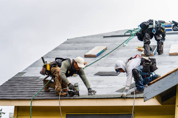 Professional Gutter Installation technician working in Christmas, FL